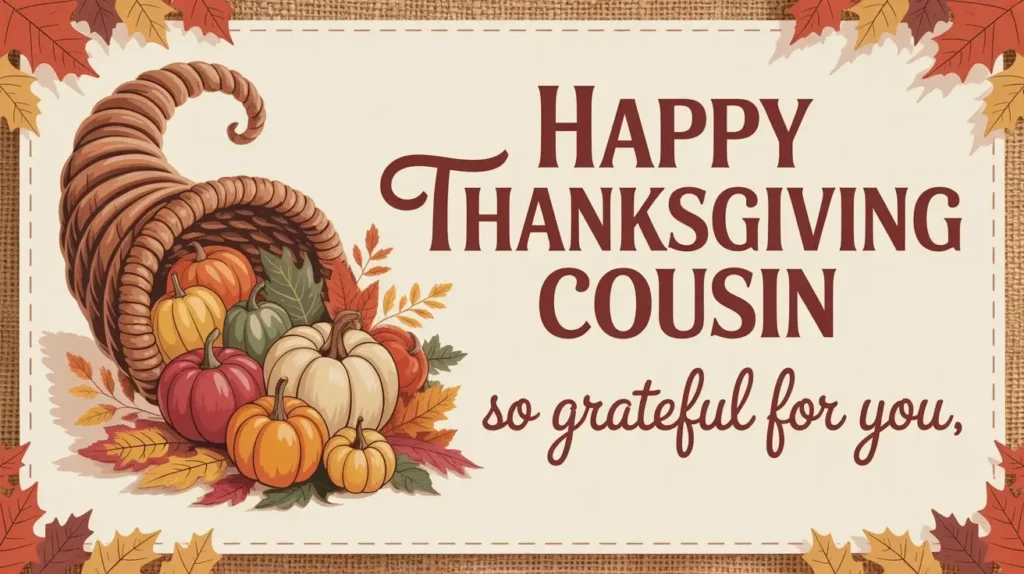 Thanksgiving Wishes for Distant Cousins