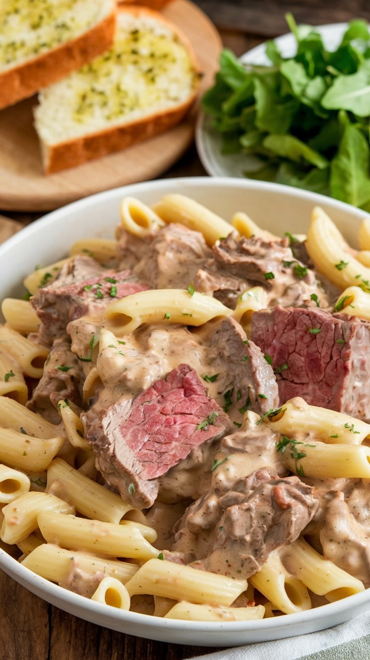Creamy Slow Cooker Beef Pasta Recipe
