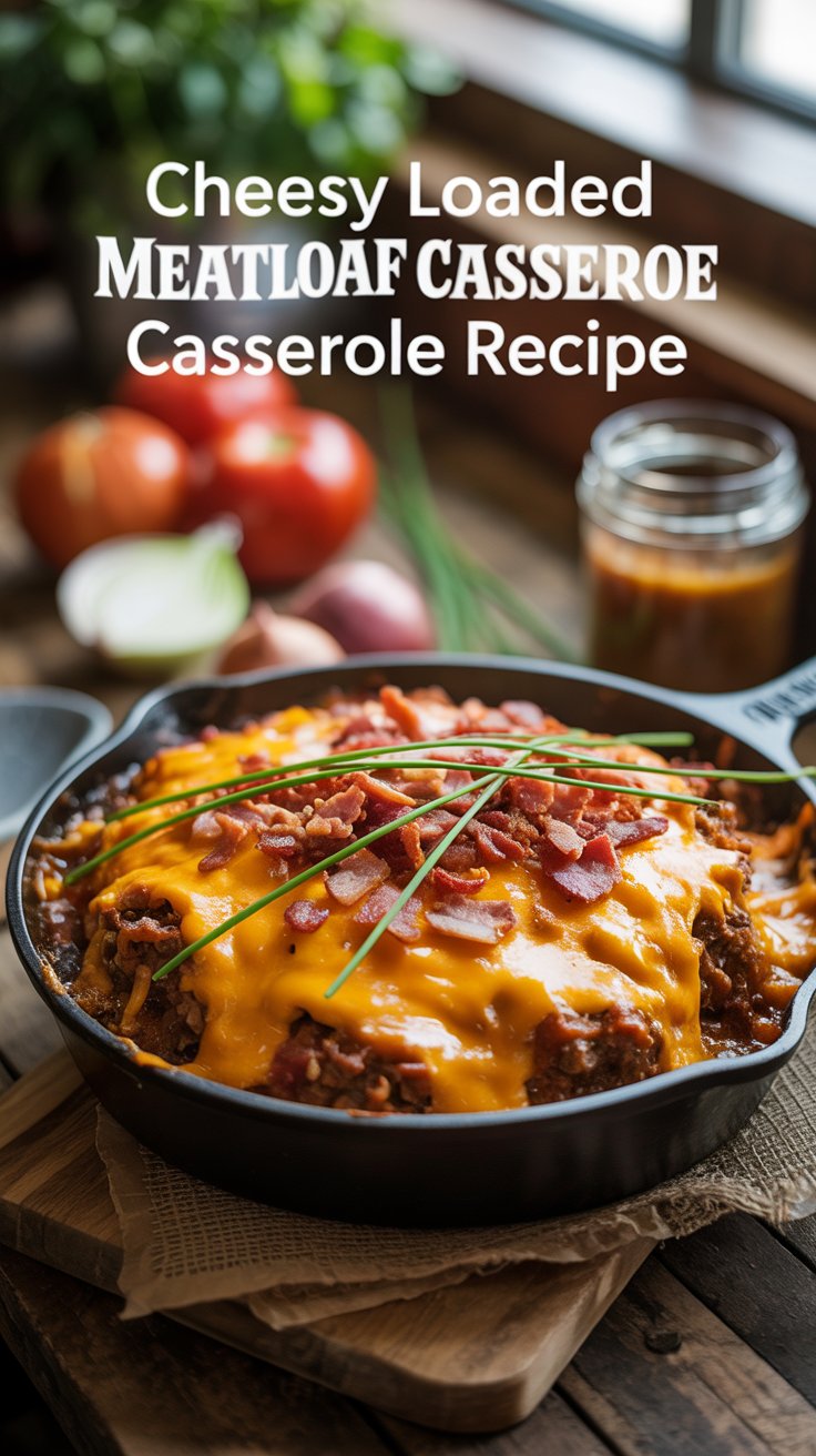 Cheesy Loaded Meatloaf Casserole Recipe