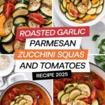 Roasted Garlic Parmesan Zucchini Squas and Tomatoes Recipe